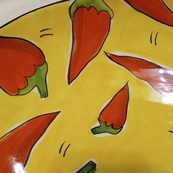 1999 Oval "Chili Fiesta" Clay Art Platter - Picture 4 of 6
